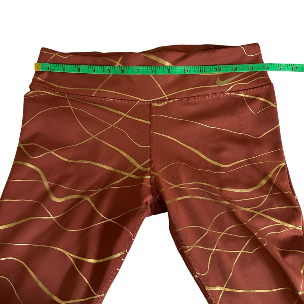 Nike Icon Clash Fast women’s running tights size large - gold and clay red - Picture 8 of 13